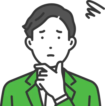 悩んでいる人のイラスト